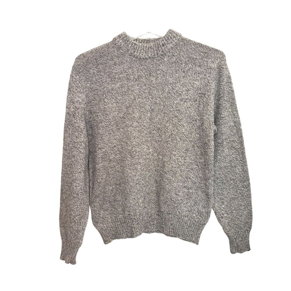 American Eagle Sweater Mens Medium Tan Wool Blend Vintage Crew Neck Knit Preppy